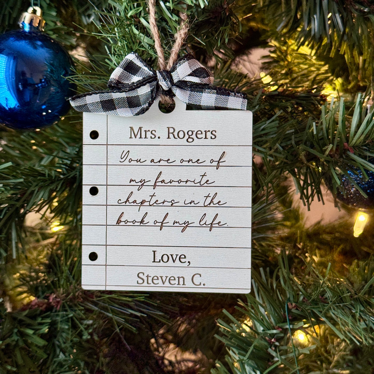Heartfelt Teacher Gift Ornament