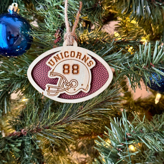 Personalized Football Ornament