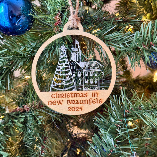 Downtown New Braunfels Christmas Ornament